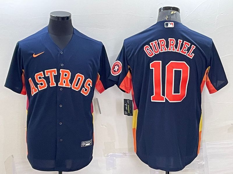 Men Houston Astros #10 Gurriel Blue Game Nike 2022 MLB Jerseys->houston astros->MLB Jersey